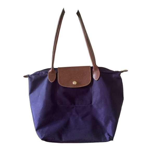 Longchamp Handbags - Longchamp Le Pliage Shopping purple nylon bag